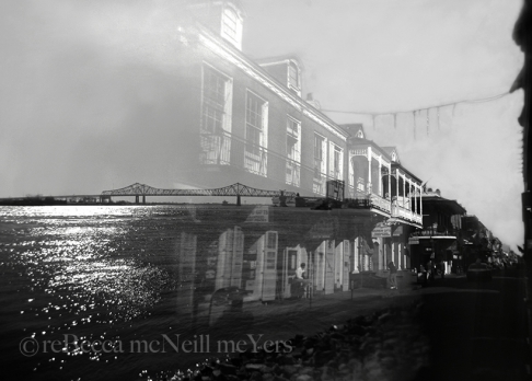 While the Mississippi Sleeps by Rebecca McNeill Meyers | Multiple image photograph created using film, printed on durable canvas (no framing needed), or as While the Mississippi Sleeps
